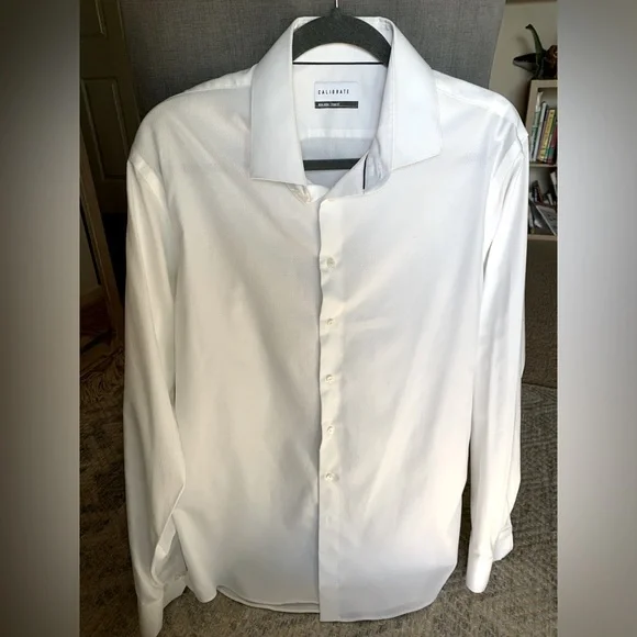 C2 by Calibrate | Shirts | Nordstrom Calibrate Mens Bottom Down White Shirt  6 12 Non Iron Trim Fit | Poshmark